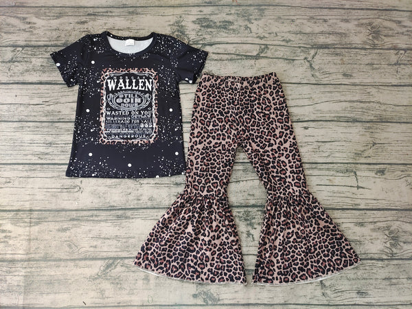 GSPO0227 baby girl clothes leopard fall spring outfits