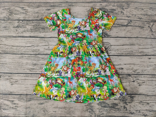 GSD0179 baby girl clothes deer summer dress-promotion 6.1 $5.5