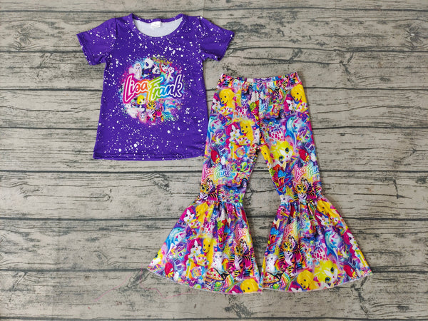 GSPO0343 baby girl clothes cartoon purple fall spring outfits