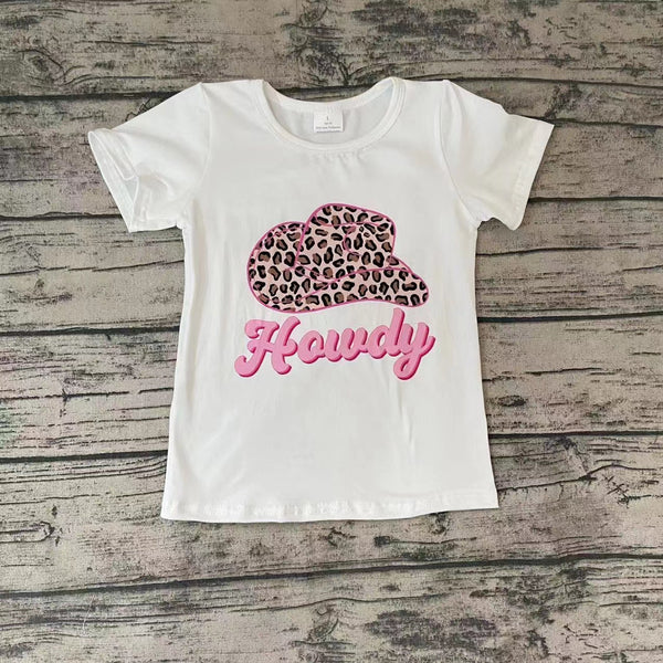 GT0138 kids clothes howdy hat summer tshirt