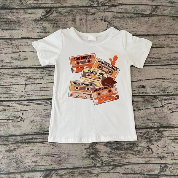 GT0131 kids clothes girls tape summer tshirt