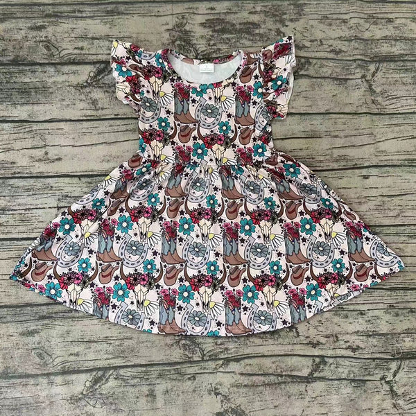 GSD0165 baby girl clothes summer dress cow pearl dress-promotion 6.1 $5.5