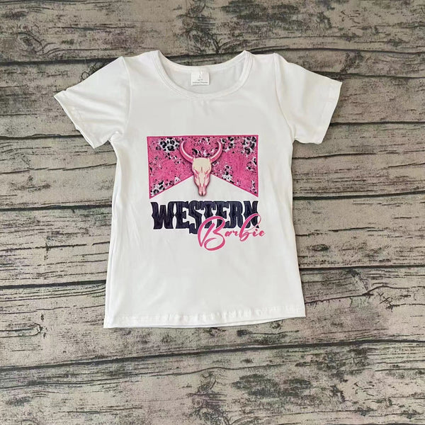 GSPO0453 baby girl clothes hot pink western clothing bell bottom set