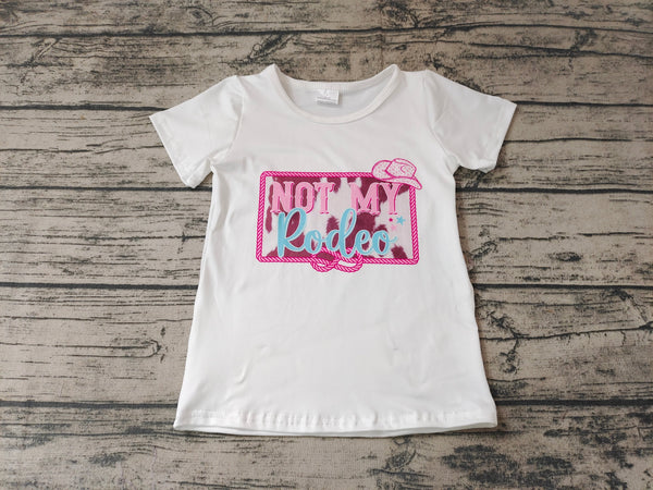 GT0139 kids clothes not my rodeo summer tshirt