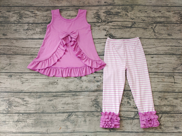 GSPO0507 kids clothes girls pink fall spring outfit