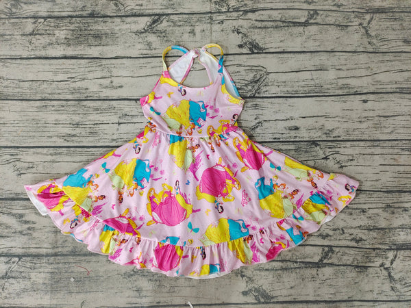 GSD0281 toddler girl clothes pink princess summer dress flower girl dress