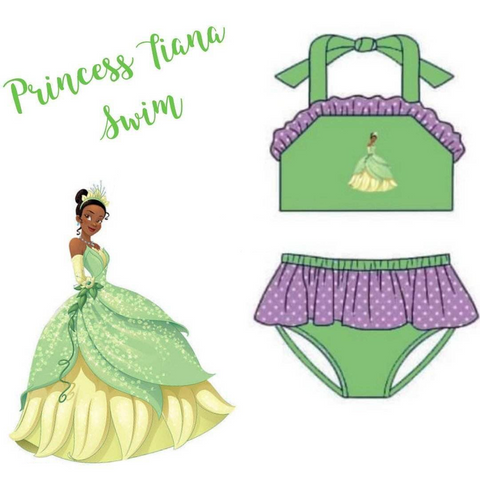 MOQ:5sets each design custom order baby girl clothes princess summer swimsuit