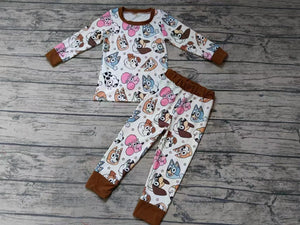 custom order MOQ:5sets each design baby boy clothes boy winter pajamas set