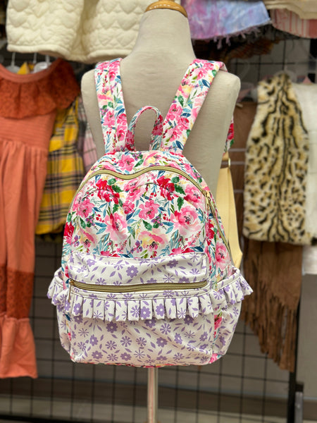 BA0101 RTS toddler backpack flower floral girl gift back to school preschool bag travel bag
