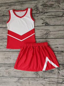 Custom order MOQ:3pcs each design state cheerleading uniforms girl summer skirt set 19