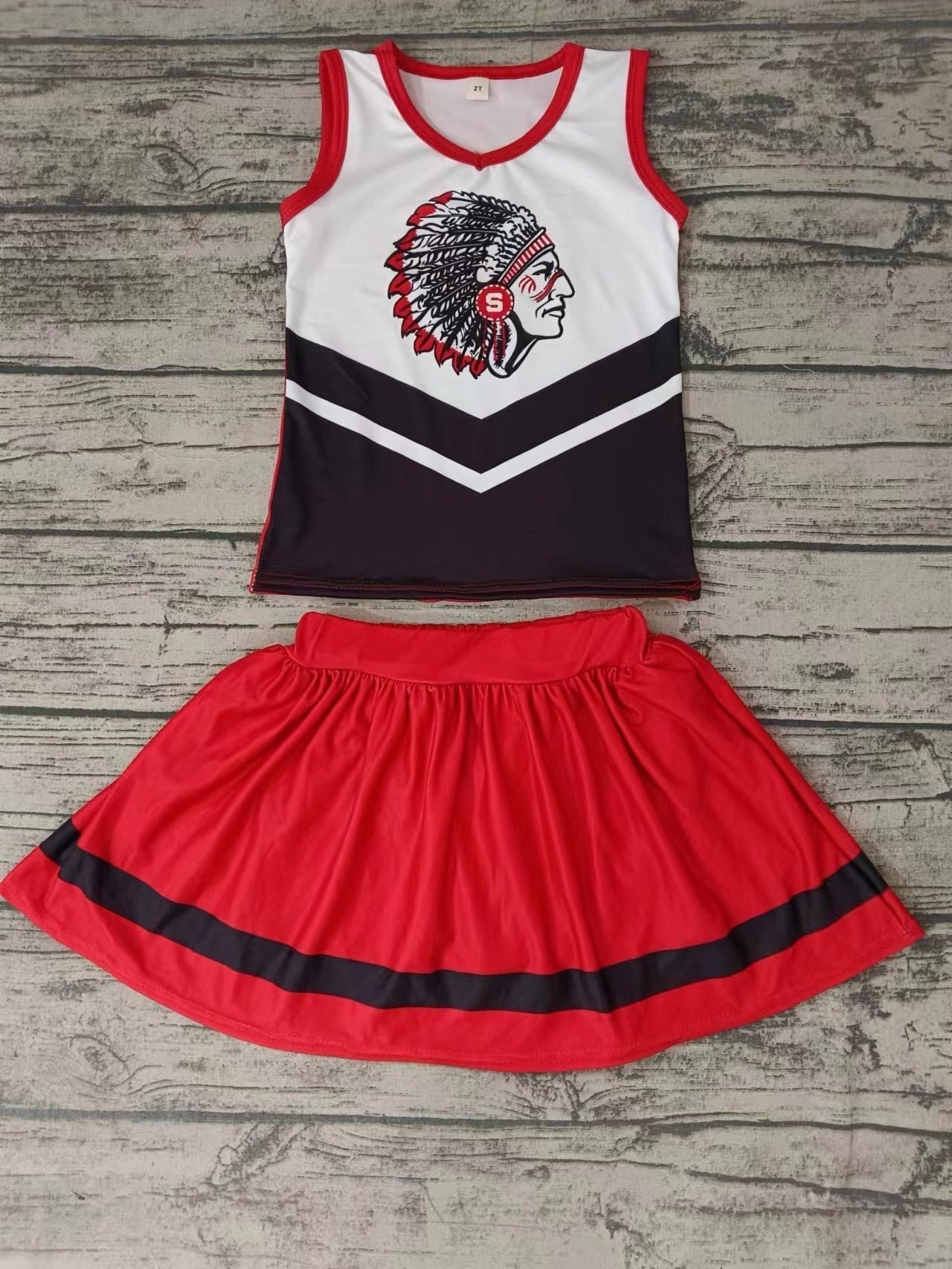 Custom order MOQ:3pcs each design state cheerleading uniforms girl summer skirt set 20