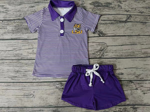 Custom order MOQ:3pcs each design boy state summer shorts set