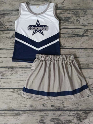 Custom order MOQ:3pcs each design state cheerleading uniforms girl summer skirt set 23