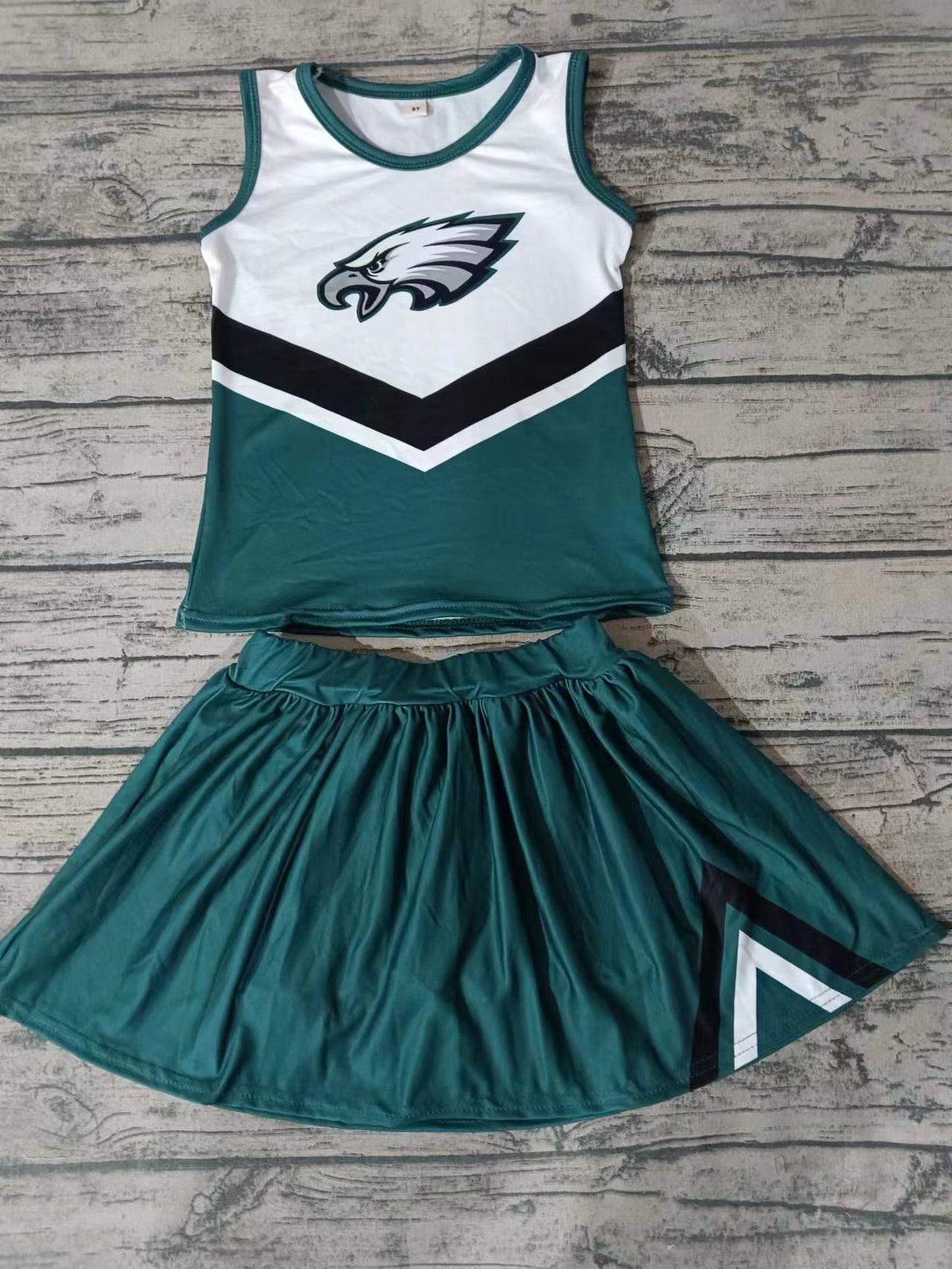 Custom order MOQ:3pcs each design state cheerleading uniforms girl summer skirt set 45