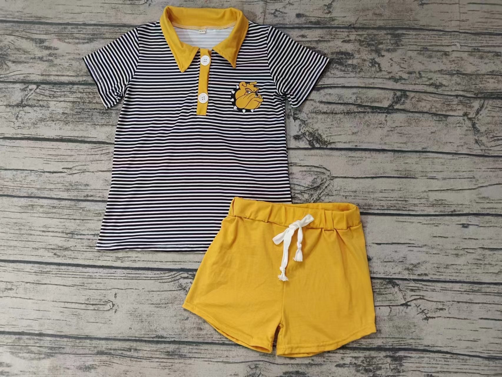 Custom order MOQ:3pcs each design boy state summer shorts set 5