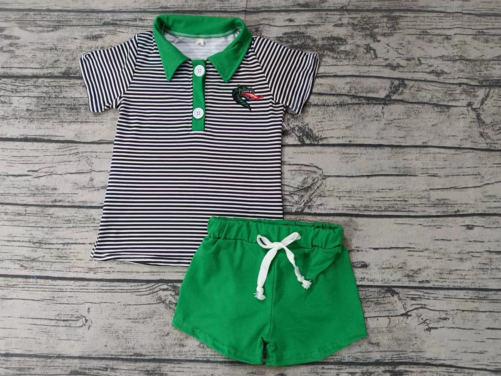 Custom order MOQ:3pcs each design boy state summer shorts set 8