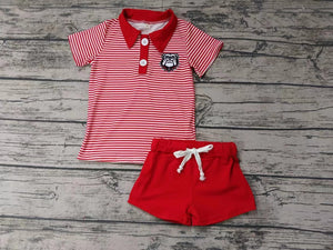 Custom order MOQ:3pcs each design boy state summer shorts set 6