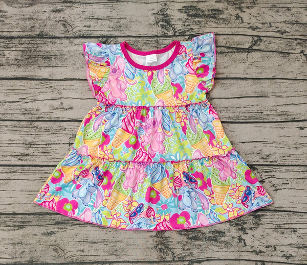 GSSO0608 pre-order baby girl clothes cartoon ice cream toddler girl summer outfit
