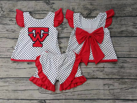 custom order MOQ:3pcs each design baby girl clothes state girl summer shorts set 410