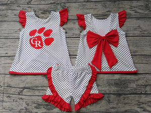 custom order MOQ:3pcs each design baby girl clothes state girl summer shorts set 411