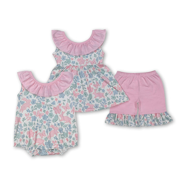 RTS girl summer clothes floral girl easter matching clothing