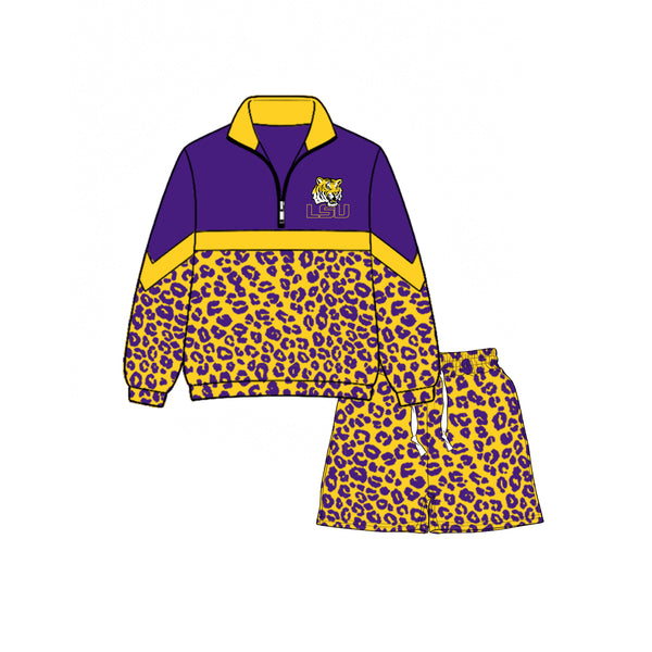 Custom order MOQ:5pcs each design kids boy winter outfit long sleeve shorts set state winter clothes