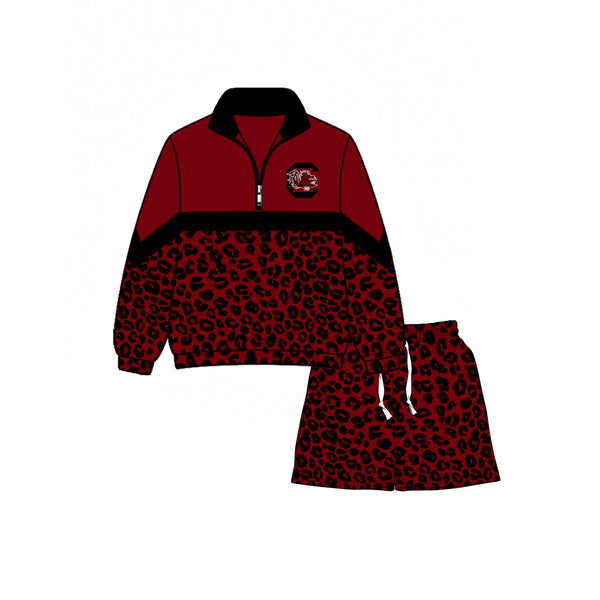 Custom order MOQ:5pcs each design kids boy winter outfit long sleeve shorts set state winter clothes 6
