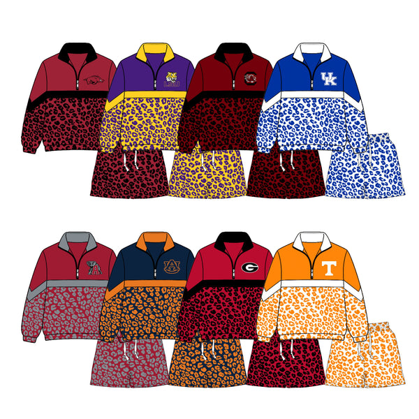 Custom order MOQ:5pcs each design kids boy winter outfit long sleeve shorts set state winter clothes