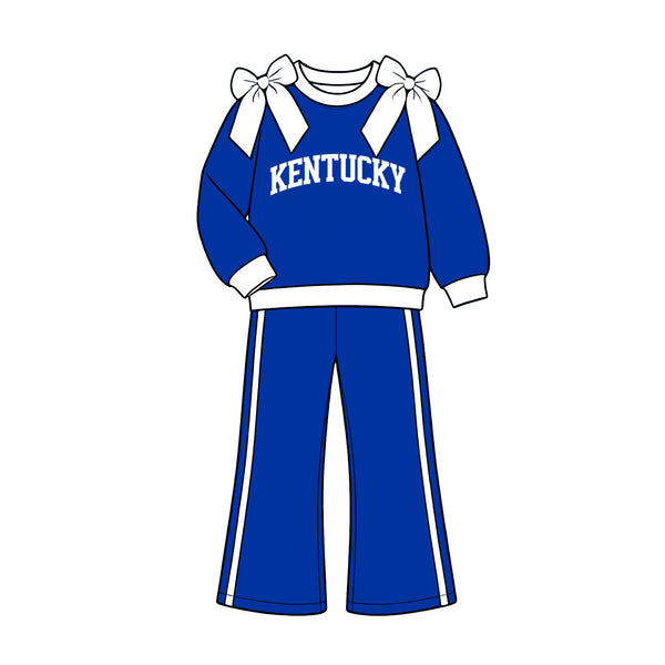 Custom order MOQ:5pcs each design kids girl clothes state girl winter pants set A6