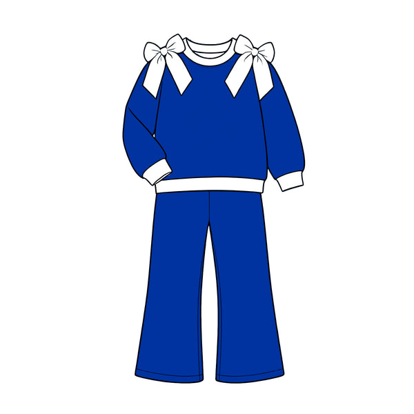 Custom order MOQ:5pcs each design kids girl clothes cotton state girl winter pants set B2