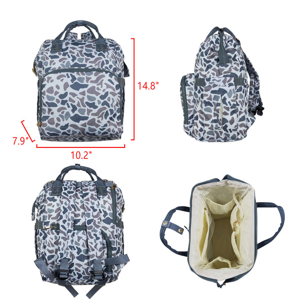 RTS BA0406 grey camouflage print diaper backpack Diaper bag Mummy Bag