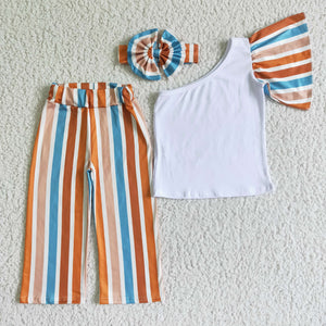 GSPO0076 girl fall spring stripe outfits-promotion 2024.6.15 $5.5