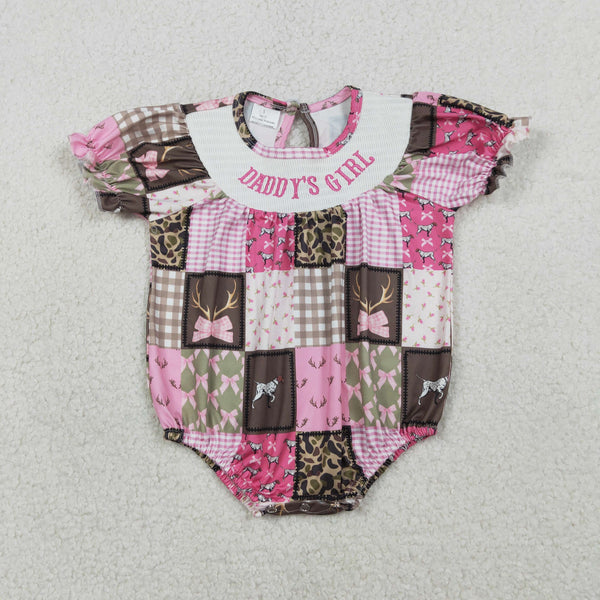 SR3778 RTS baby girl clothes daddy’s girl smock toddler girl  summer bubble