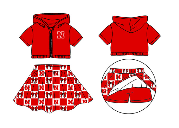 Produce order MOQ:5pcs each design  kids state summer clothing set matching clothes 3 sports clothes