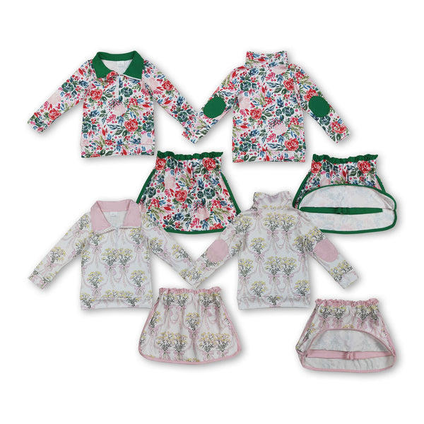 RTS kids clothes girls floral print matching clothes winter set-2025.9.5