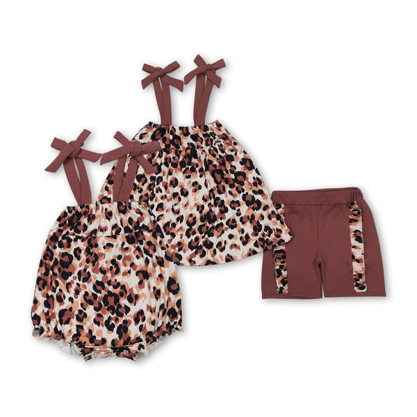 RTS girl summer matching clothes leopard girl summer clothes