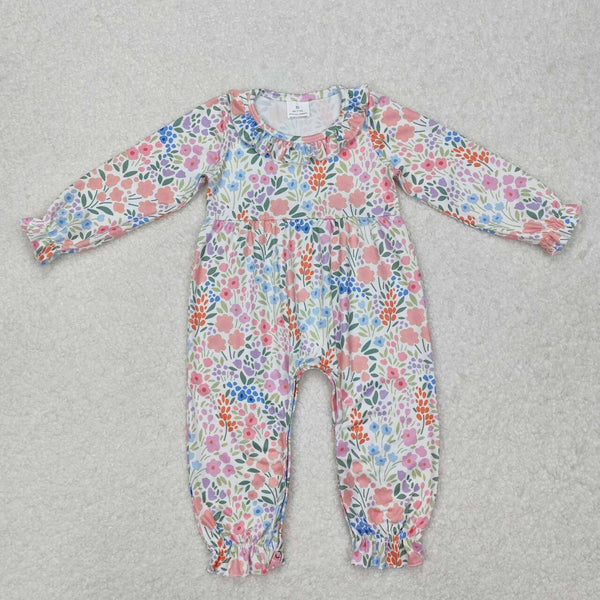 LR2141 RTS baby girl clothes floral girl winter romper