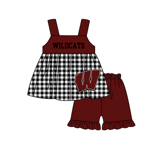 Produce order MOQ:5pcs each design  kids state summer clothing set matching clothes A102