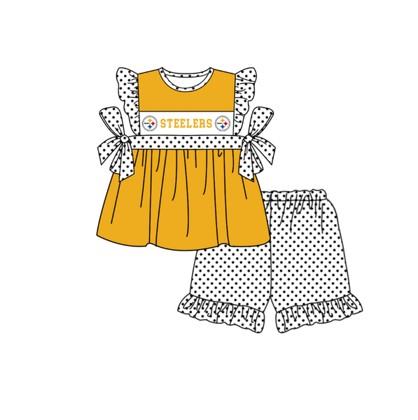 Produce order MOQ:5pcs each design  kids state summer clothing set matching clothes 903
