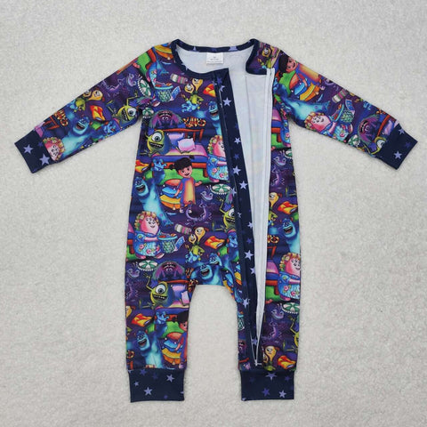 LR2164 RTS baby girl clothes cartoon girl winter romper zip romper