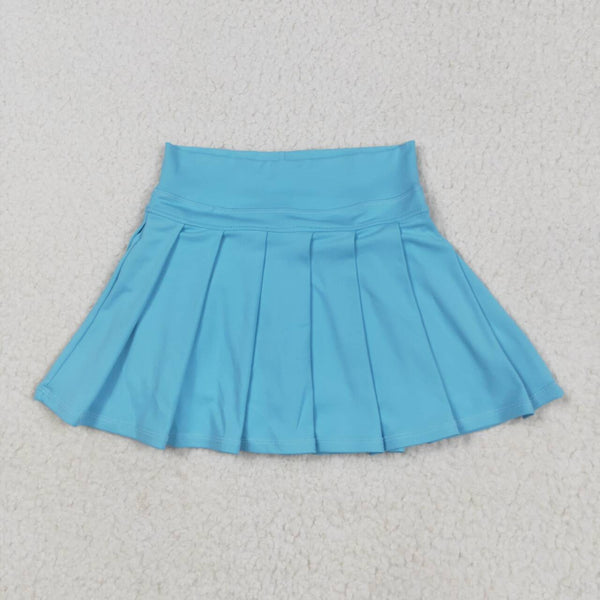 GLK0082 RTS girls clothes blue girl yoga shots skirt atheletic clothes