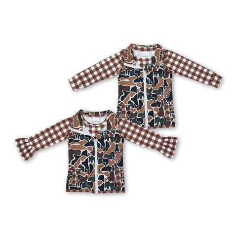 RTS toddler clothes camo kids winter matchong clothes