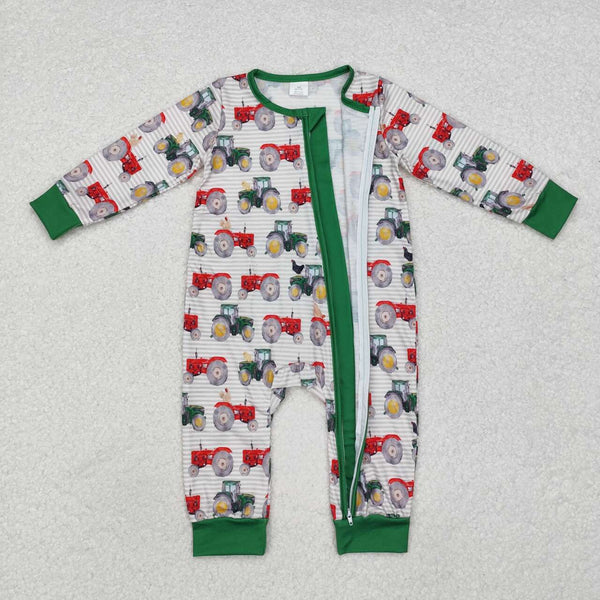 LR1480 RTS baby boy clothes truck boy winter romper-bamboo