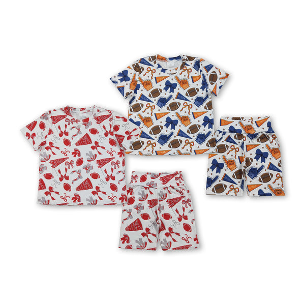 RTS kids matching clothing state bow  print clothing baby girl summer clothing-2026.2.4