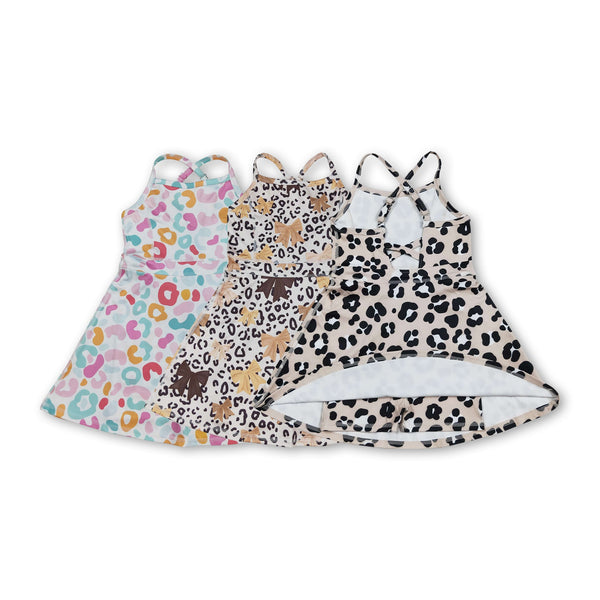 RTS baby clothes baby girl summer set leopard print baby summer yoga dress-2025.8.18