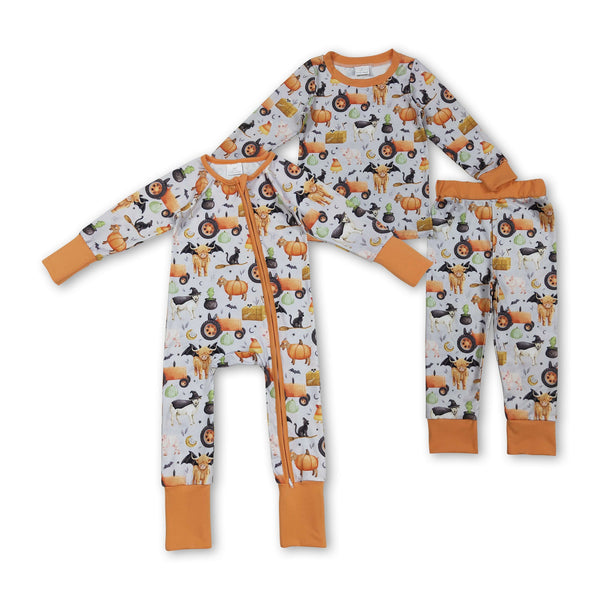 RTS kids matching clothing animal bat print clothing boy halloween winter clothing-2025.9.4