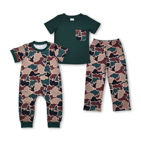 RTS baby boy clothes camo boy matching clothing