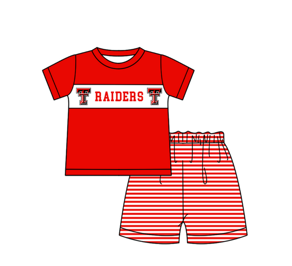 Produce order MOQ:5pcs each design  kids state summer clothing set matching clothes 918