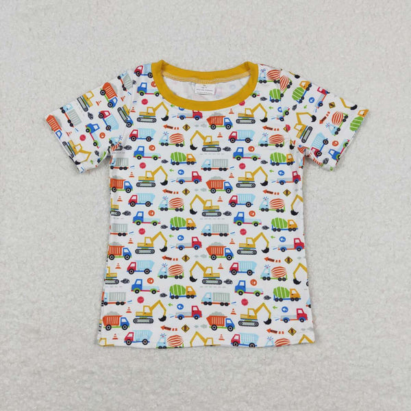 BT0555 RTS boy clothes boy engineering vehicle summer top