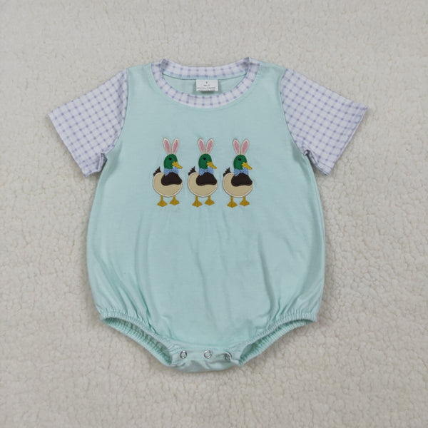 SR3630 RTS baby boy clothes easter rabbit boy summer embroidery romper